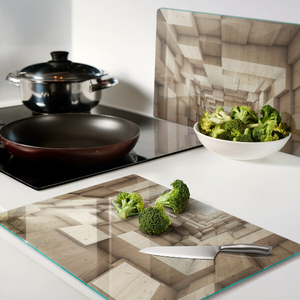 Schneidebrett Das Innere des Holztunnels