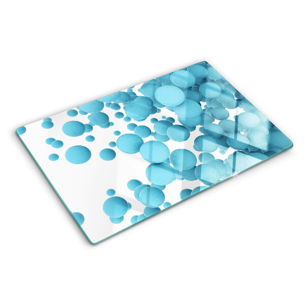 Schneidebrett glas Blasen in Blautönen