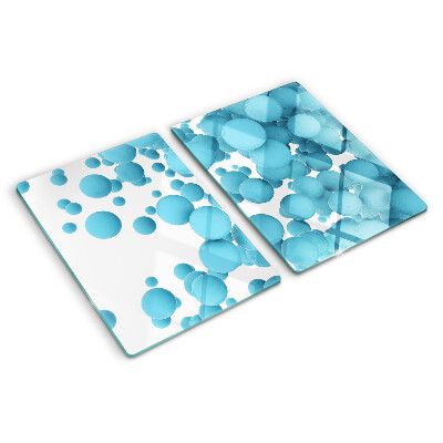Schneidebrett glas Blasen in Blautönen