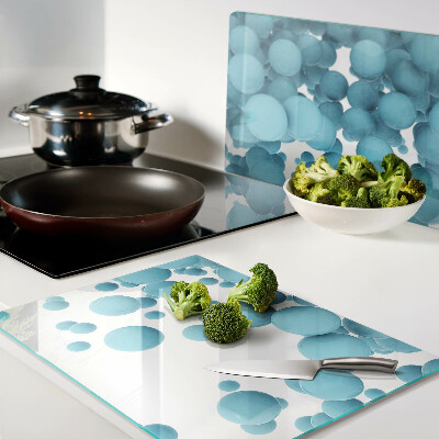 Schneidebrett glas Blasen in Blautönen