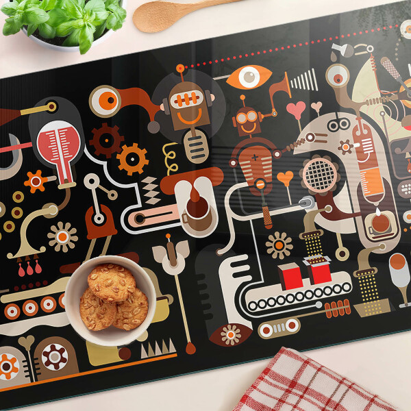 Schneidebrett Abstrakte Muster mit Pflanzenmotiven