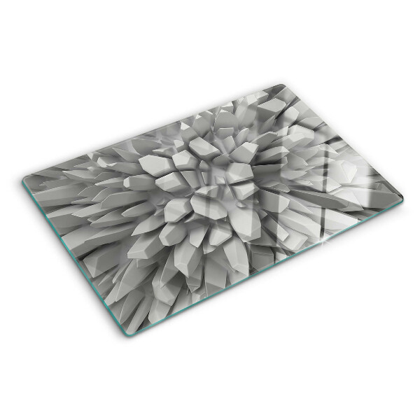 Schneidebrett glas Kristallstrukturen in Grautönen