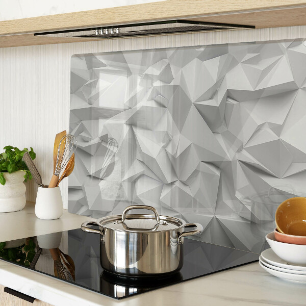 Glas schneidebrett Abstraktes 3D-Muster in Grautönen