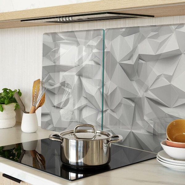 Glas schneidebrett Abstraktes 3D-Muster in Grautönen