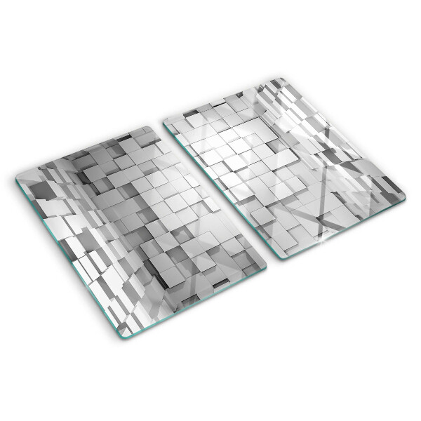 Schneidebrett glas Grau-weißes Mosaik