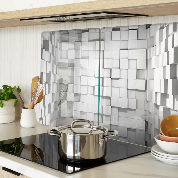 Schneidebrett glas Grau-weißes Mosaik