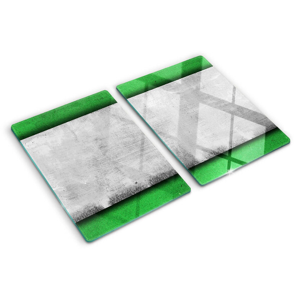 Glas schneidebrett Grüne und graue Linien