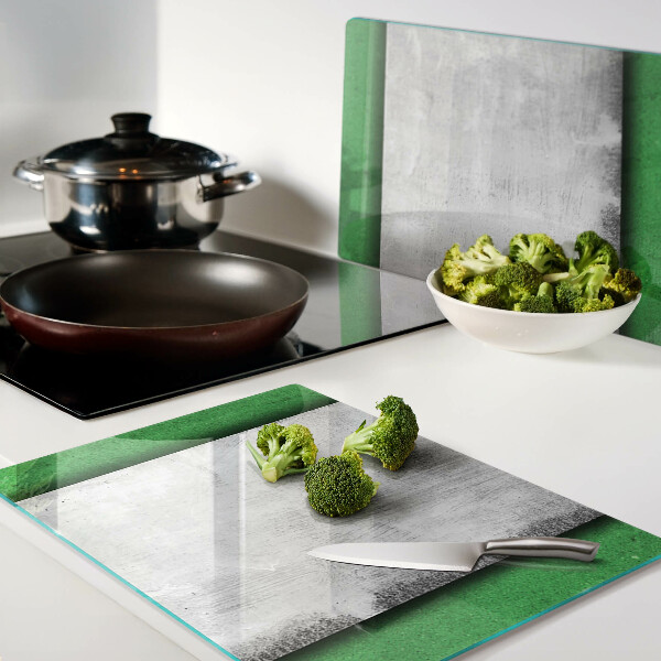 Glas schneidebrett Grüne und graue Linien