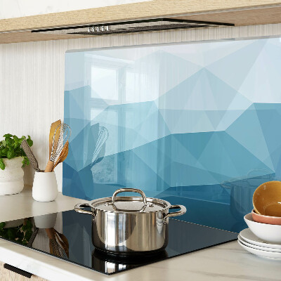 Schneidebrett mit blauem Dreiecksverlauf