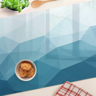 Schneidebrett mit blauem Dreiecksverlauf