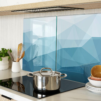 Schneidebrett mit blauem Dreiecksverlauf