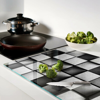 Glas schneidebrett Geometrische Muster in Grautönen