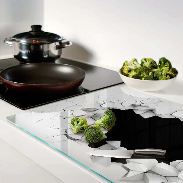 Glas schneidebrett Rissige Wand