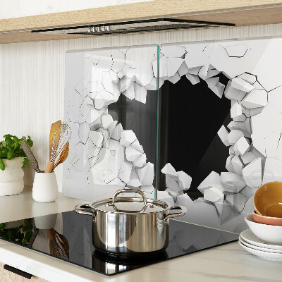 Glas schneidebrett Rissige Wand