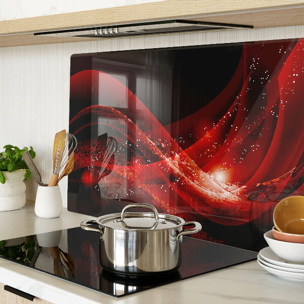 Schneidebrett Rote Wellen mit Lichteffekt