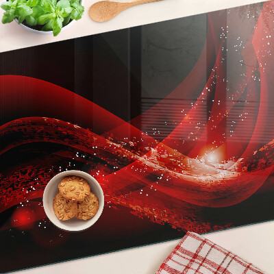 Schneidebrett Rote Wellen mit Lichteffekt