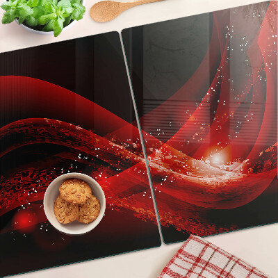 Schneidebrett Rote Wellen mit Lichteffekt