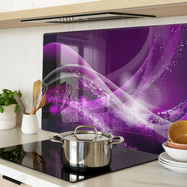 Schneidebrett Violette Wellen mit Lichteffekt