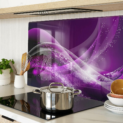 Schneidebrett mit violetten Wellen und Lichteffekt