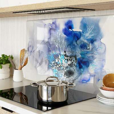 Glas schneidebrett Abstrakte blaue Muster