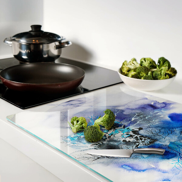 Glas schneidebrett Abstrakte blaue Muster