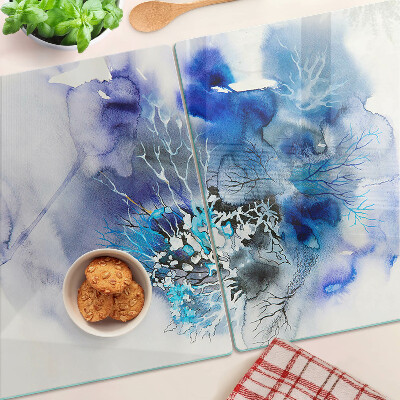 Glas schneidebrett Abstrakte blaue Muster