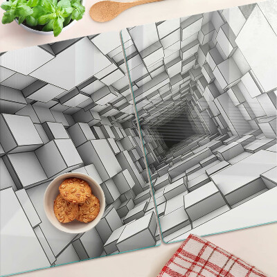 Schneidebrett glas 3D-Würfellabyrinth