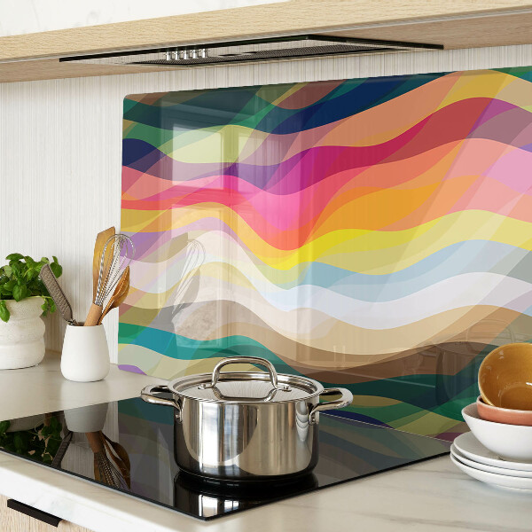 Glas schneidebrett Abstrakte Farbwellen