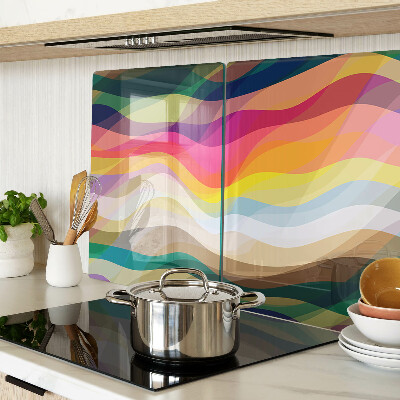 Glas schneidebrett Abstrakte Farbwellen