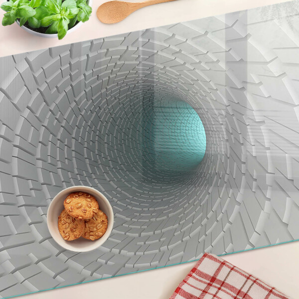 Glas schneidebrett 3D-Tunnel mit Tiefeneffekt