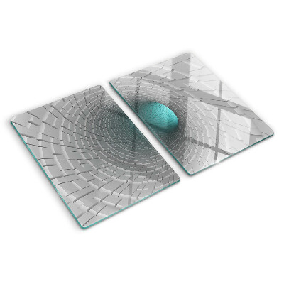 Glas schneidebrett 3D-Tunnel mit Tiefeneffekt