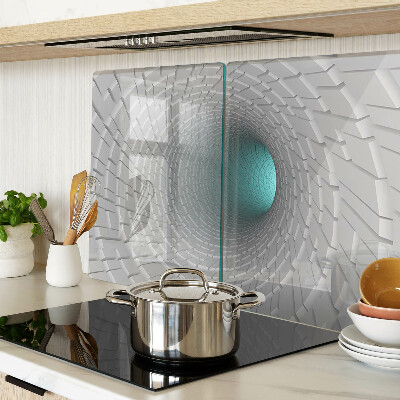 Glas schneidebrett 3D-Tunnel mit Tiefeneffekt