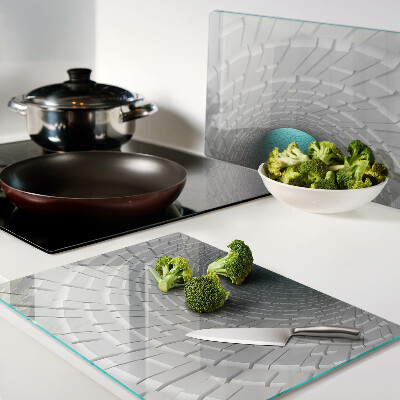 Glas-Schneidebrett mit 3D-Tunnel und Tiefeneffekt