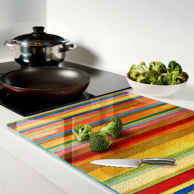 Schneidebrett glas Bunte abstrakte Streifen