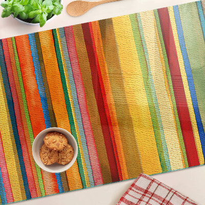 Schneidebrett glas Bunte abstrakte Streifen