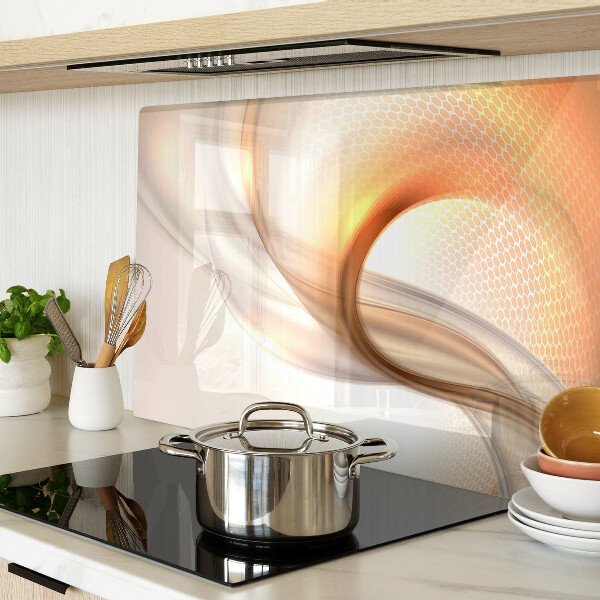 Glas schneidebrett Lichtwellen in Goldtönen