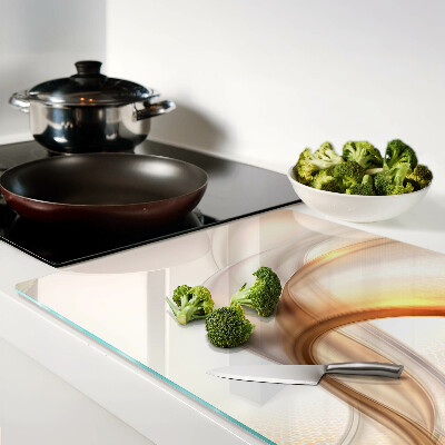 Glas schneidebrett Lichtwellen in Goldtönen