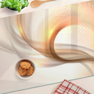 Glas schneidebrett Lichtwellen in Goldtönen
