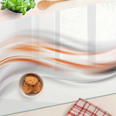 Schneidebrett Wellen in Orange- und Grautönen