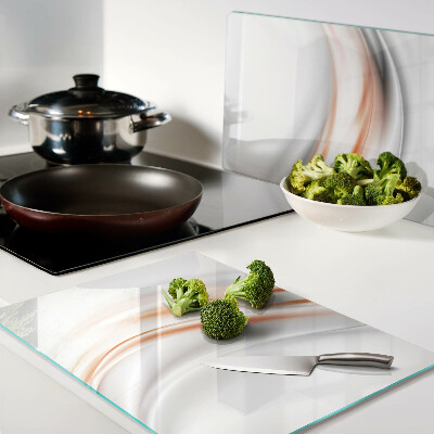 Schneidebrett Wellen in Orange- und Grautönen