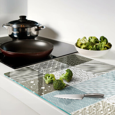 Glas schneidebrett Geometrische Muster und Linien