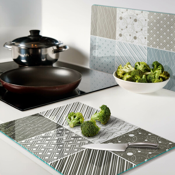 Glas schneidebrett Geometrische Muster und Linien