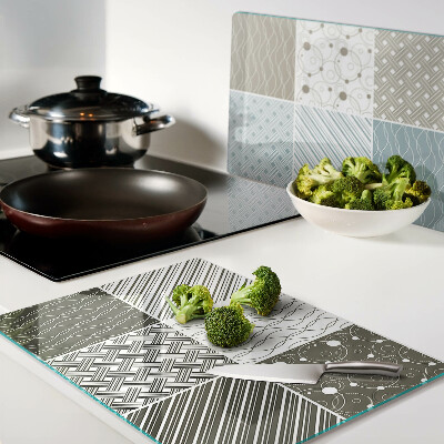 Glas schneidebrett Geometrische Muster und Linien