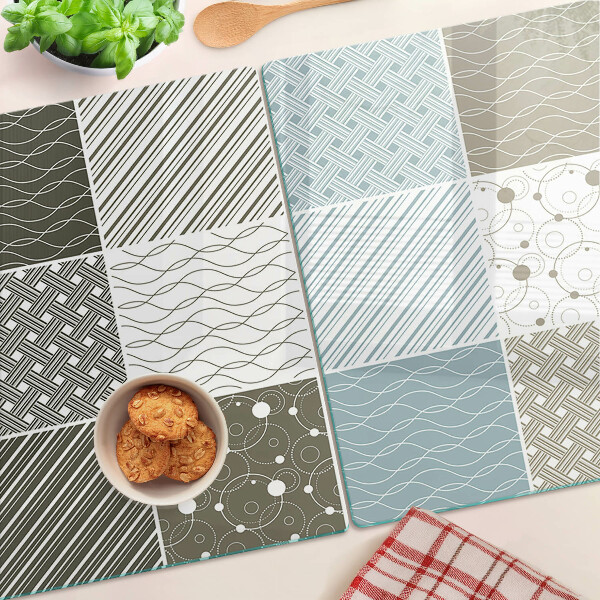 Glas schneidebrett Geometrische Muster und Linien