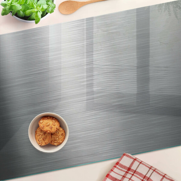 Schneidebrett mit metallischem Effekt in gebürstetem Stahl