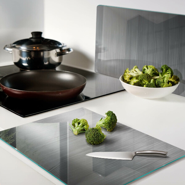 Schneidebrett Metallischer Effekt in gebürstetem Stahl