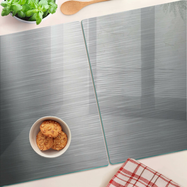 Schneidebrett mit metallischem Effekt in gebürstetem Stahl