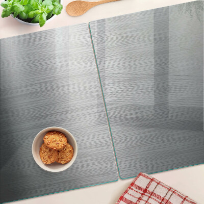 Schneidebrett mit metallischem Effekt in gebürstetem Stahl