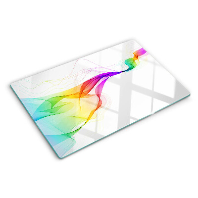Schneidebrett glas Regenbogenfarben