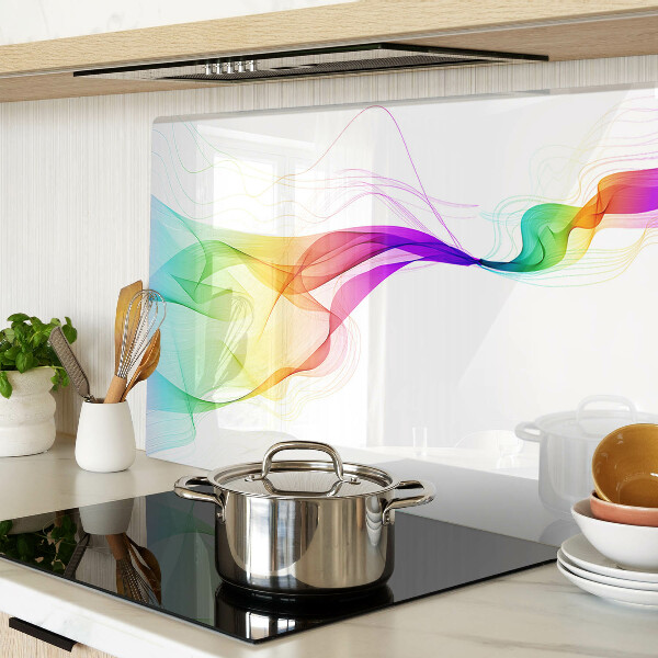 Schneidebrett Glas in Regenbogenfarben